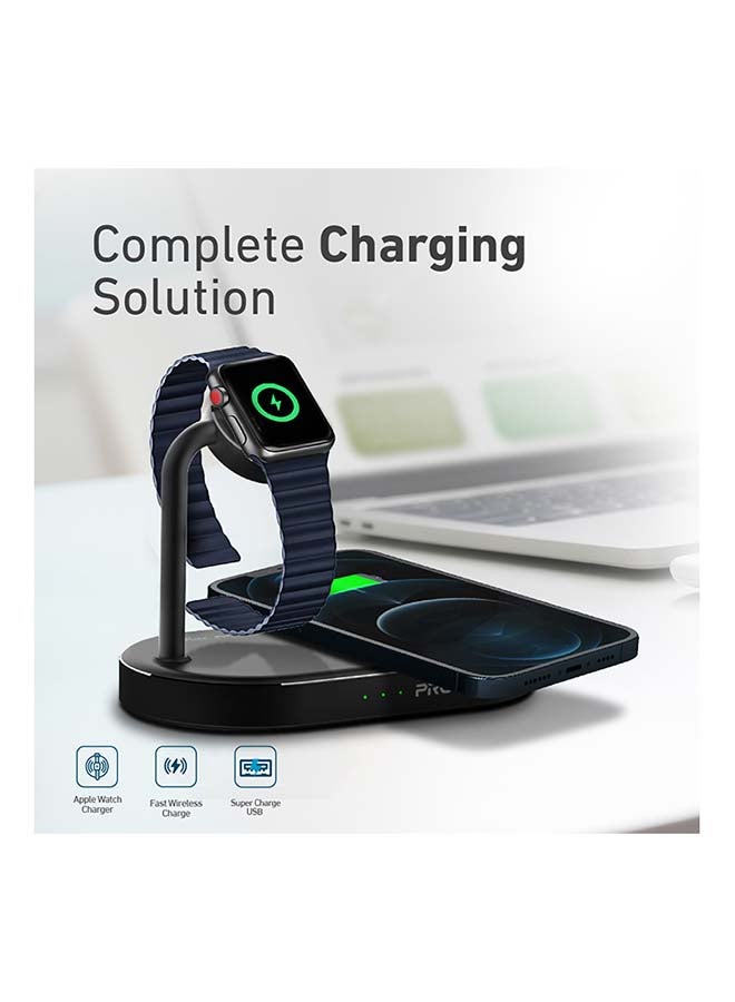 Multi-Device Wireless Charging Dock Black