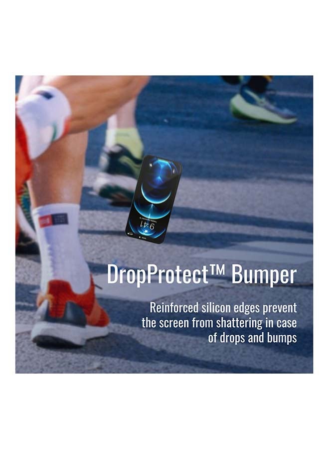 PROMATE DropProtect Privacy 3D Glass With Built-in Bumper For iPhone 12 Black - Image 2