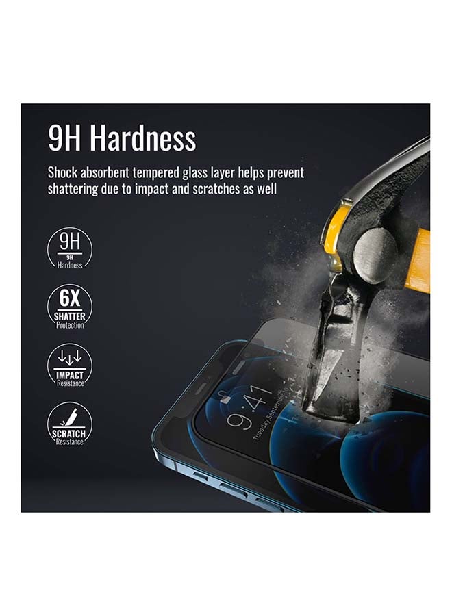 PROMATE DropProtect Privacy 3D Glass With Built-in Bumper For iPhone 12 Black - Image 5