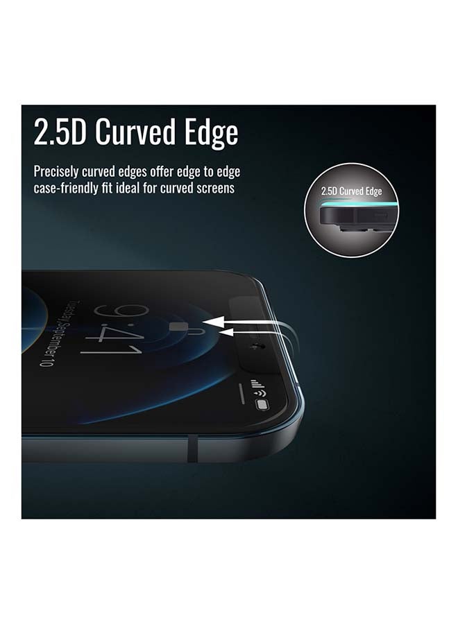 PROMATE ExtremeGuard Matte Privacy Tempered Glass For iPhone 12 Black  - Image 2