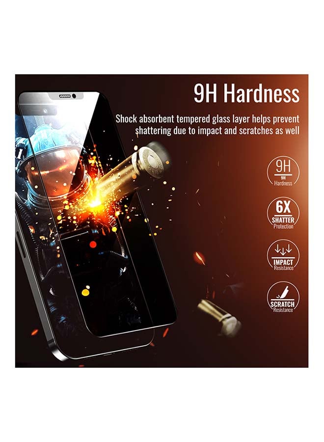 PROMATE ExtremeGuard Matte Privacy Tempered Glass For iPhone 12 Black  - Image 3