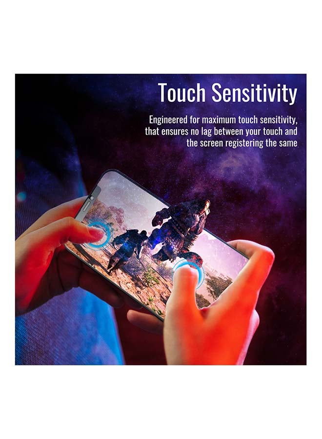 PROMATE ExtremeGuard Matte Privacy Tempered Glass For iPhone 12 Black  - Image 4