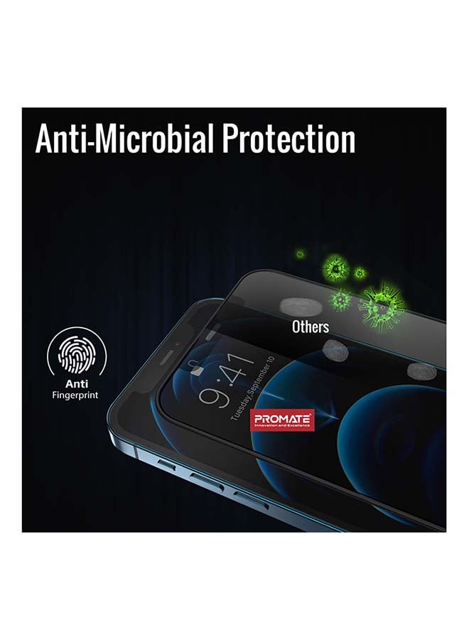 PROMATE - DropProtect Clear 3D Glass With Built-in Bumper For iPhone 11 Pro Clear - Image 1