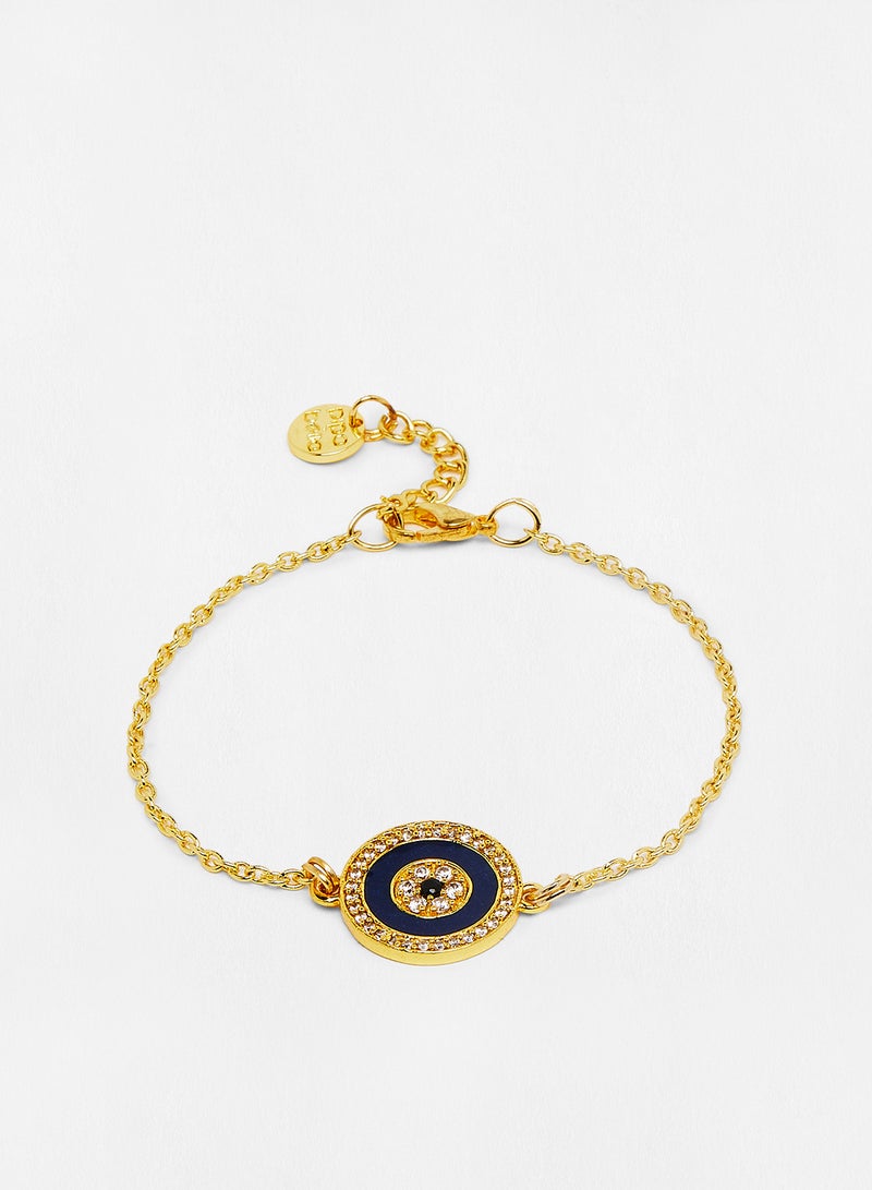 Pipa Bella 18K Gold Plated Cubic Zirconia Zaynab Evil Eye Bracelet - Image 1