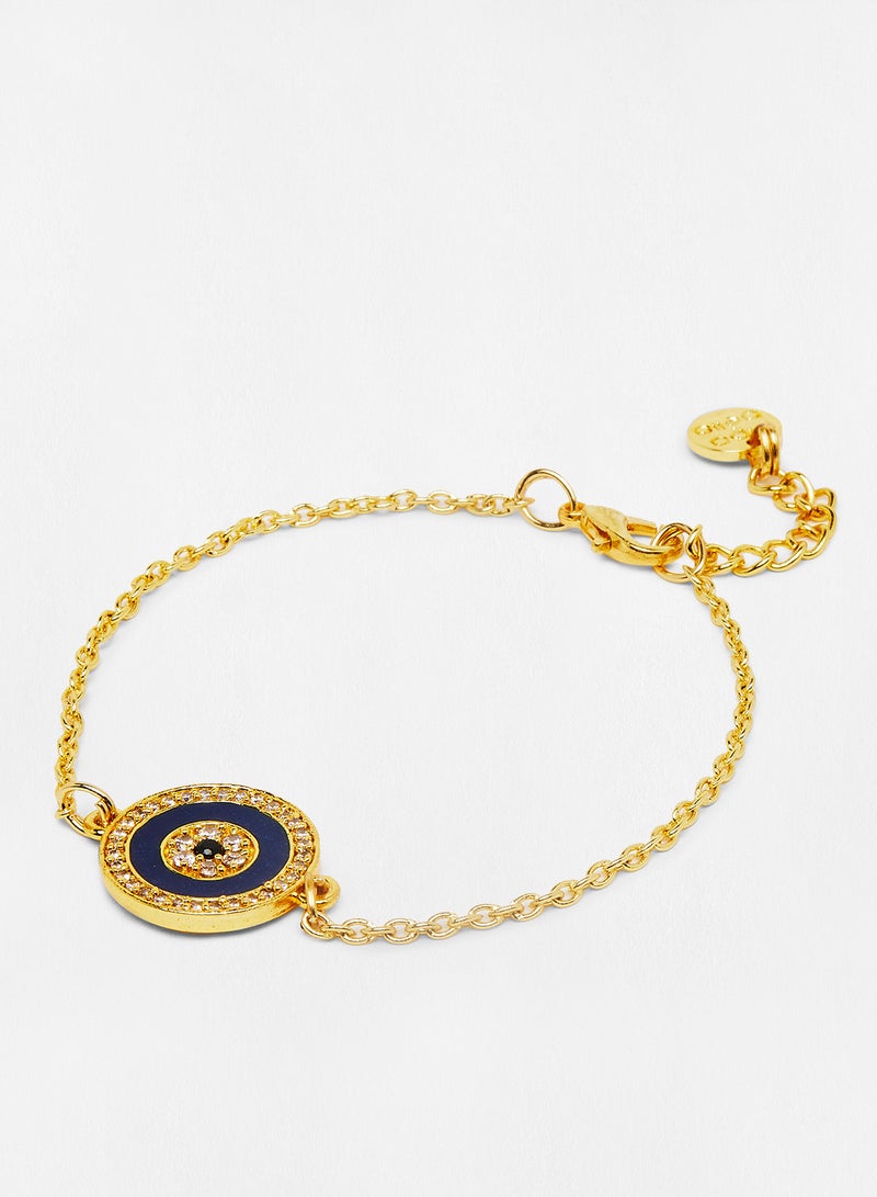 Pipa Bella 18K Gold Plated Cubic Zirconia Zaynab Evil Eye Bracelet - Image 2