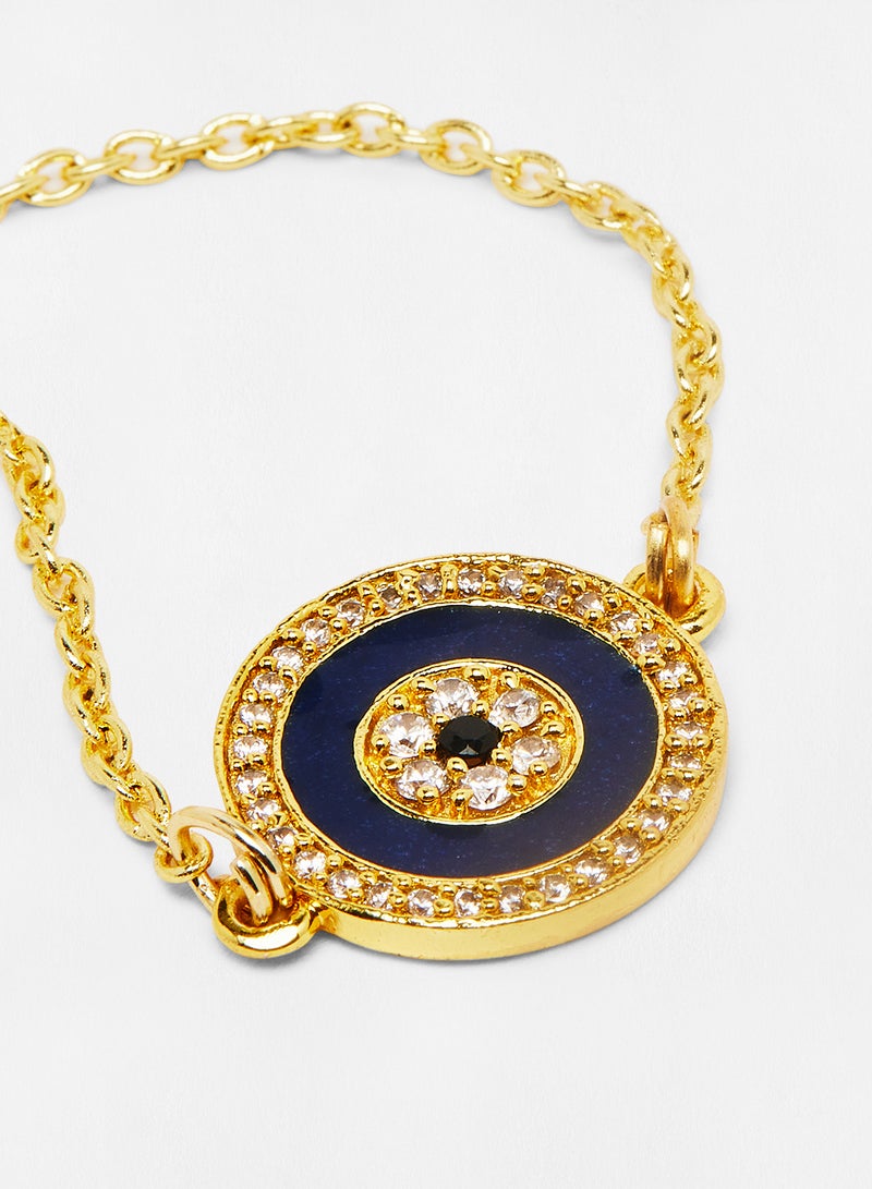 Pipa Bella 18K Gold Plated Cubic Zirconia Zaynab Evil Eye Bracelet - Image 3