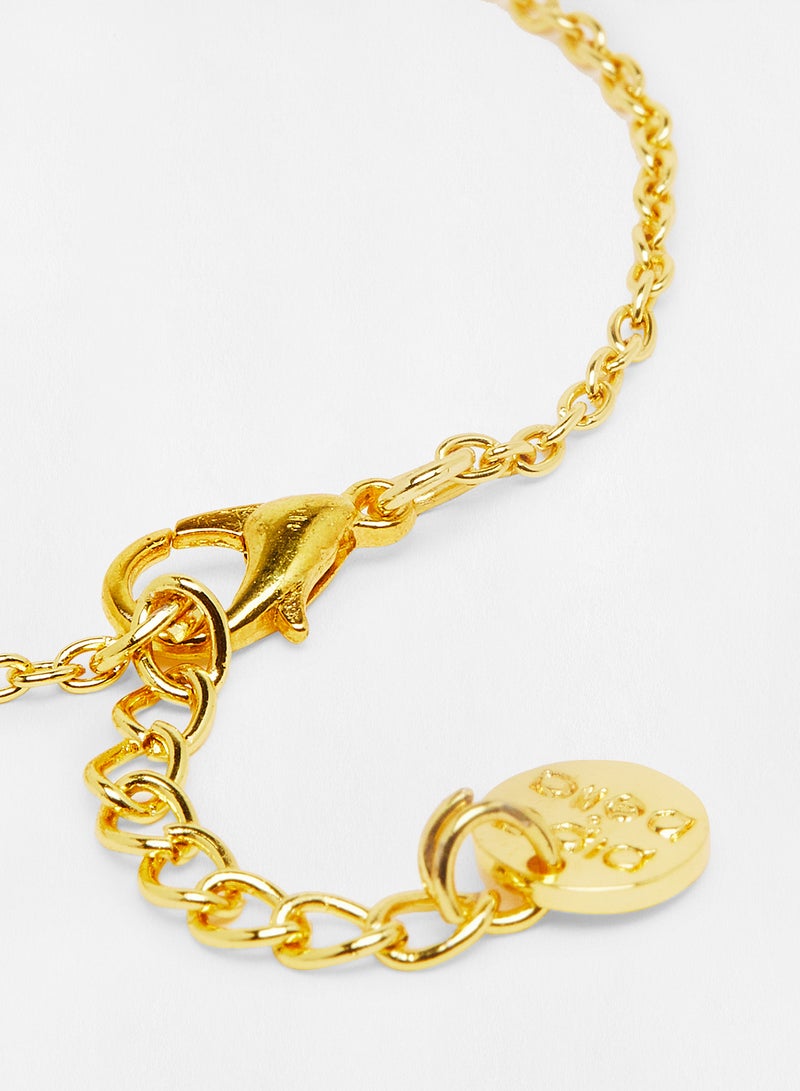 Pipa Bella 18K Gold Plated White Color Cubic Zirconia Aslan Evil Eye Bracelet - Image 3