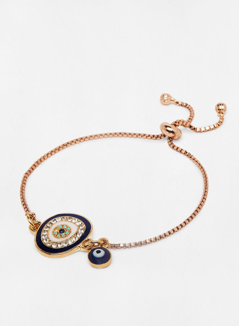 Pipa Bella - Blue Mati Eye Bolo Bracelet - Image 1