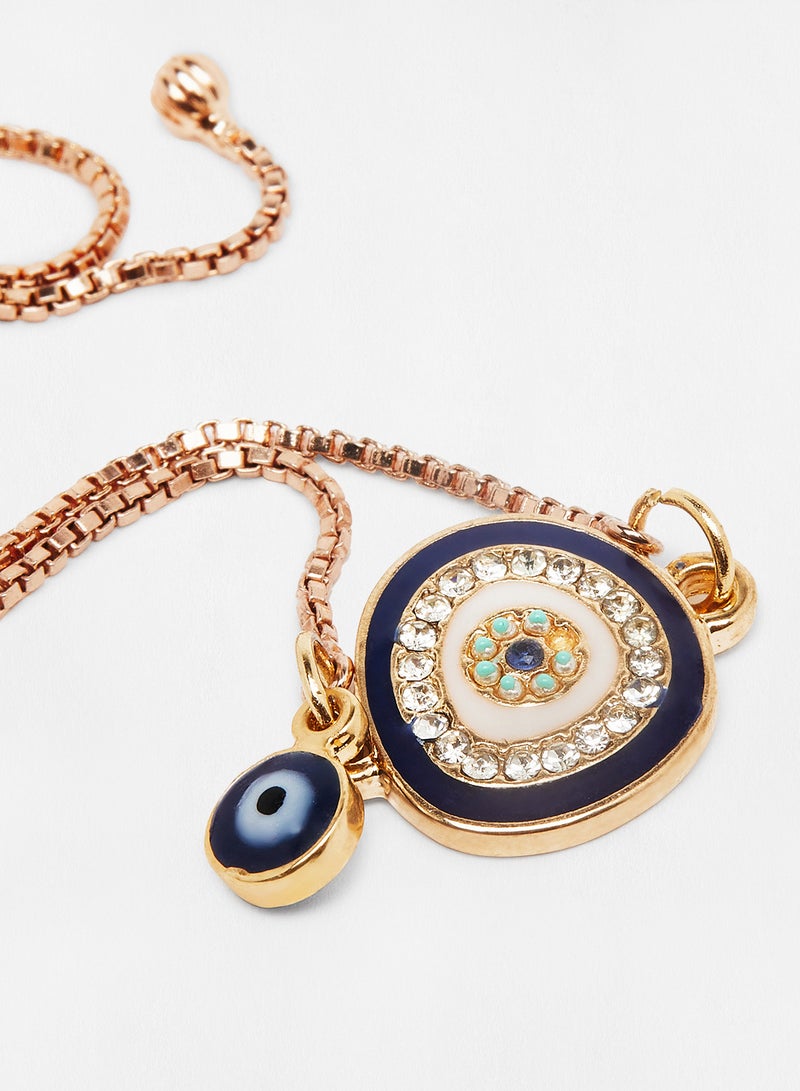 Pipa Bella - Blue Mati Eye Bolo Bracelet - Image 1