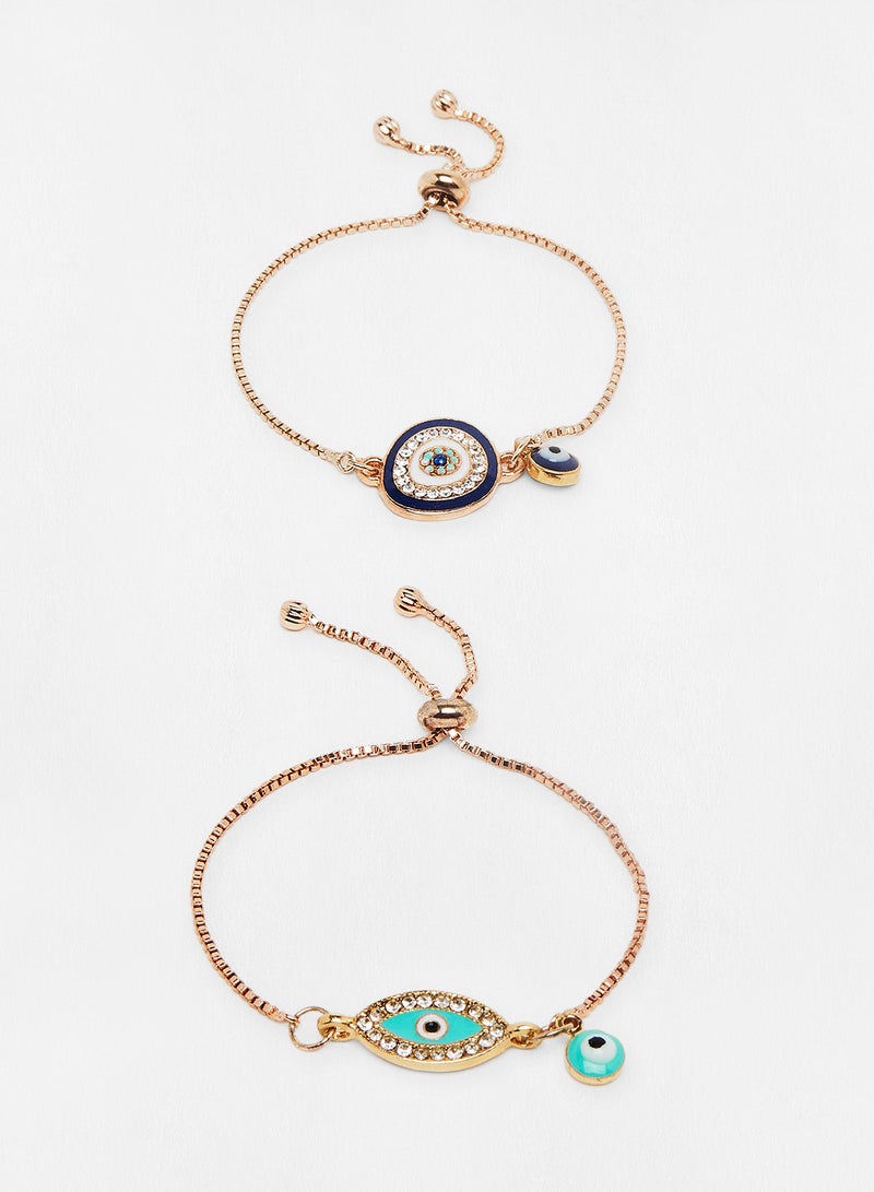 Pipa Bella - Irem Evil Eye Bracelets (Set Of 2) - Image 1