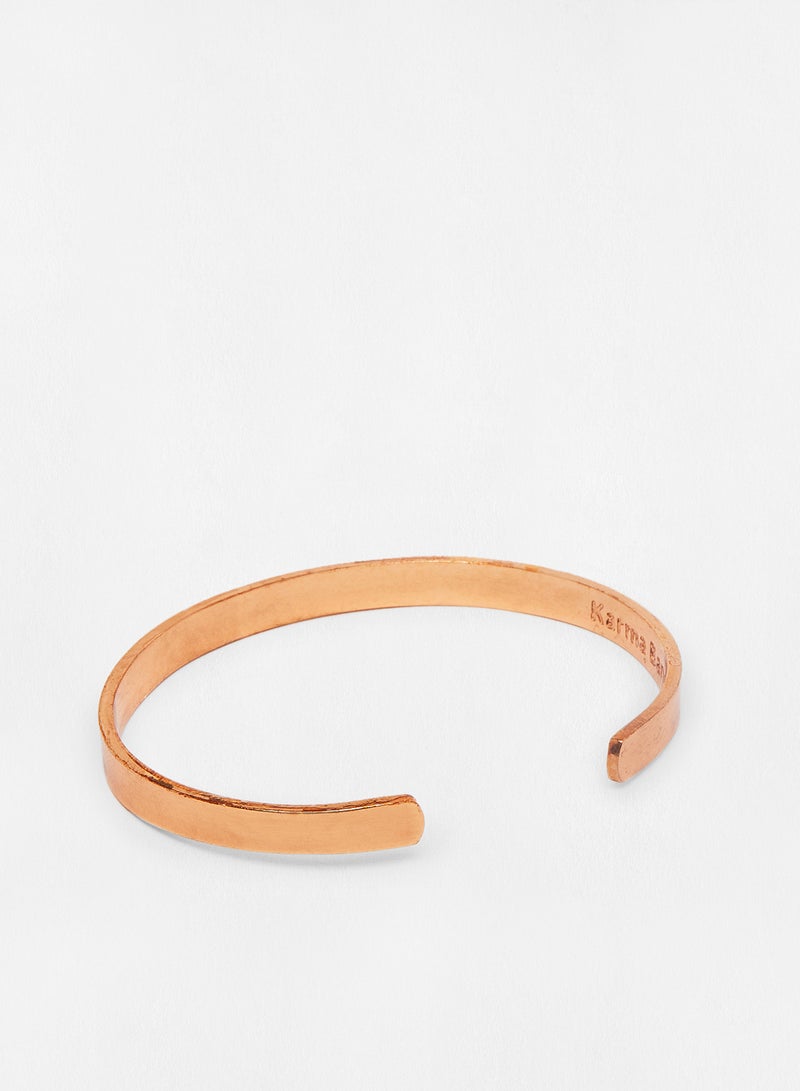Pipa Bella - Rose Gold Plated Good Vibes Karma Bangle - Image 1