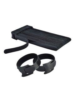 60-Piece Adjustable Cord Ties Black