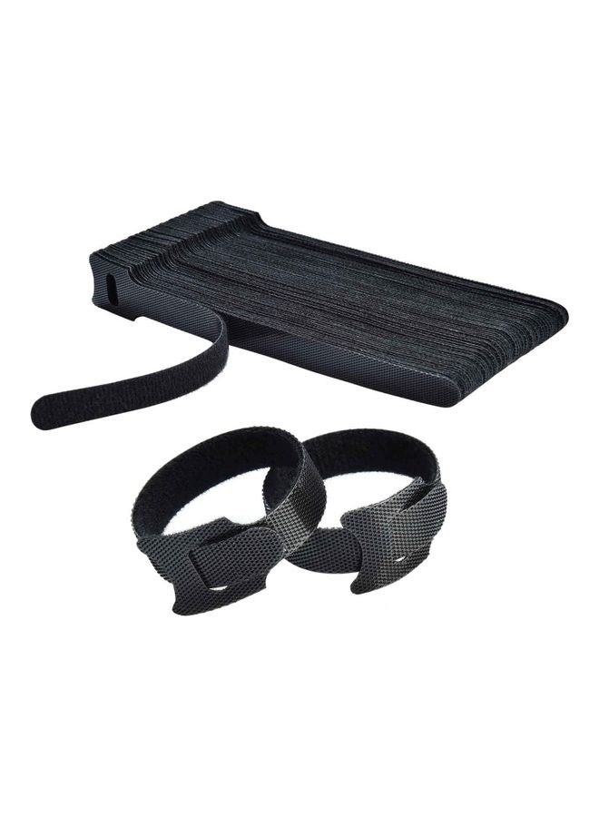 Rock Pow - 60-Piece Adjustable Cord Ties Black - Image 1