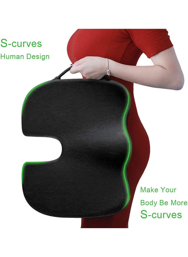Seat Cushion For Office Chair Black 45x35x7cm