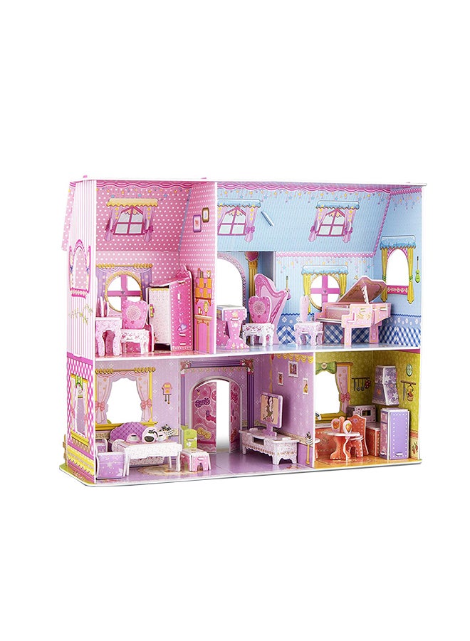 WISESTAR 92-Piece Large Princess Castle 3D Puzzles Model Dollhouse Kits 26.60x32..80x16cm  - Image 1