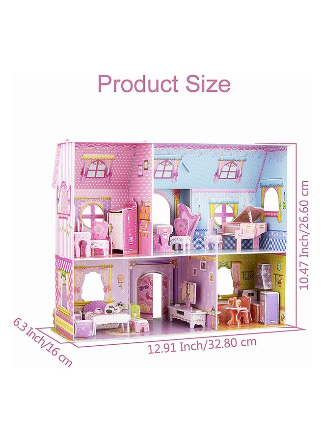WISESTAR 92-Piece Large Princess Castle 3D Puzzles Model Dollhouse Kits 26.60x32..80x16cm  - Image 3