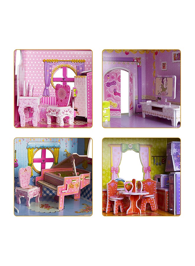 WISESTAR 92-Piece Large Princess Castle 3D Puzzles Model Dollhouse Kits 26.60x32..80x16cm  - Image 4