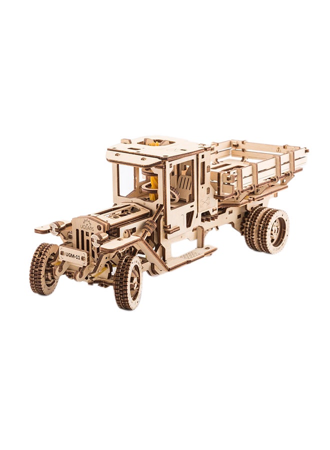 UGEARS Diy Self-Propelled Ugm-11 Truck Mechanical Model 3D Wooden Puzzle Kit 13.3x5.5x 5inch  - Image 1