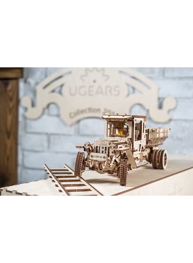 UGEARS Diy Self-Propelled Ugm-11 Truck Mechanical Model 3D Wooden Puzzle Kit 13.3x5.5x 5inch  - Image 4