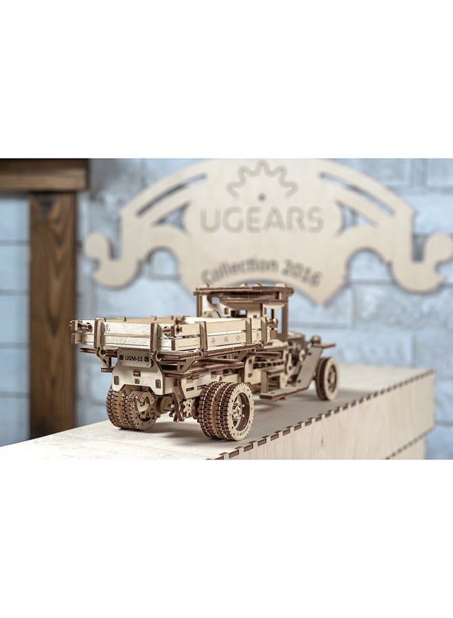 UGEARS Diy Self-Propelled Ugm-11 Truck Mechanical Model 3D Wooden Puzzle Kit 13.3x5.5x 5inch  - Image 5
