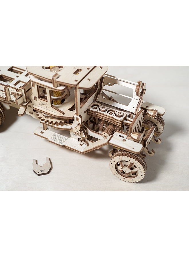 Diy Self-Propelled Ugm-11 Truck Mechanical Model 3D Wooden Puzzle Kit 13.3x5.5x 5inch