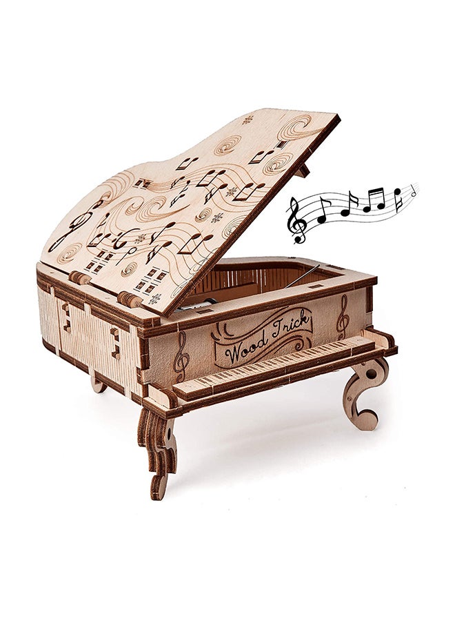 Wood Trick 3D Wooden Puzzle, Toy Piano Music Box, Moonlight Sonata 1.4x14.5x7.3inch  - Image 2
