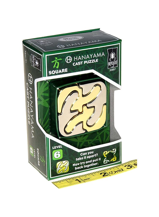Deluxe Games and Puzzles Hanayama Square Puzzle 1.9 X5.5 X4inch  - Image 3