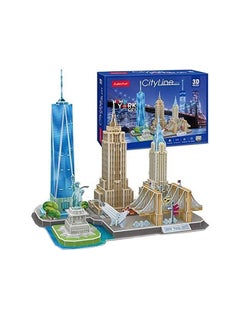 123-Piece Cityline, 3D Puzzles New York Building Model 1.9x11.8x8.6inch - v1642067657/N52077448A_1