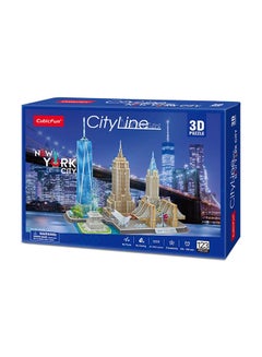 123-Piece Cityline, 3D Puzzles New York Building Model 1.9x11.8x8.6inch - v1642067658/N52077448A_2