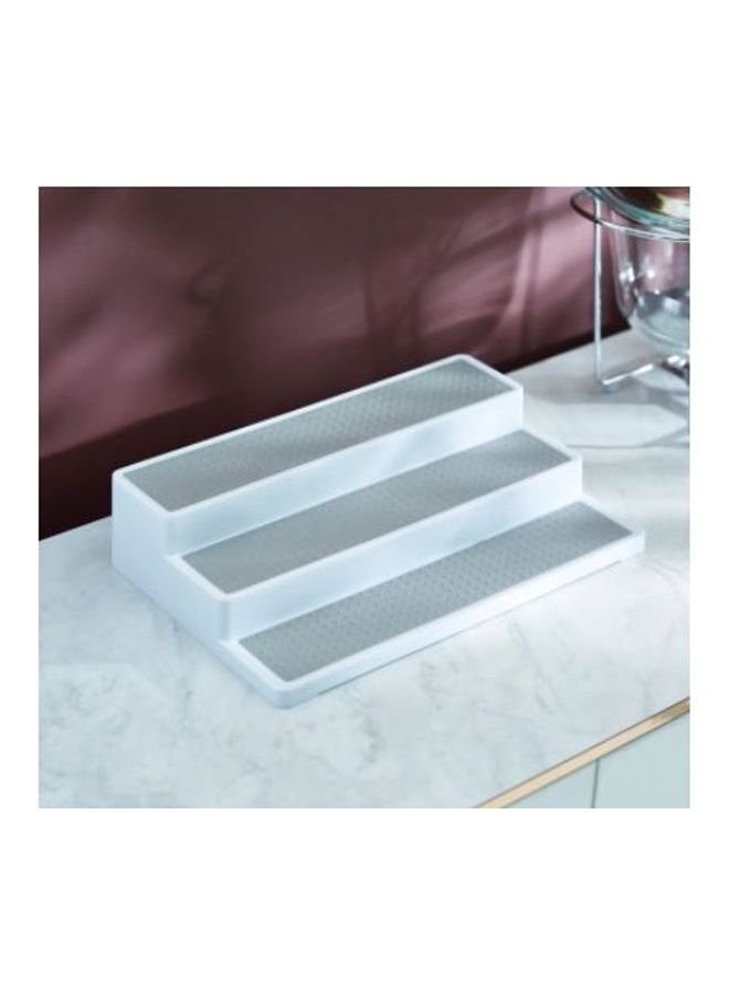 رف أوميجا للتوابل مكون من 3 طبقات أبيض 24.4x36.3x8.6سم - Image 1