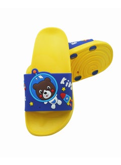 Camel Safari Non-Slip Lightweight Slides Yellow/Blue  - Image 2
