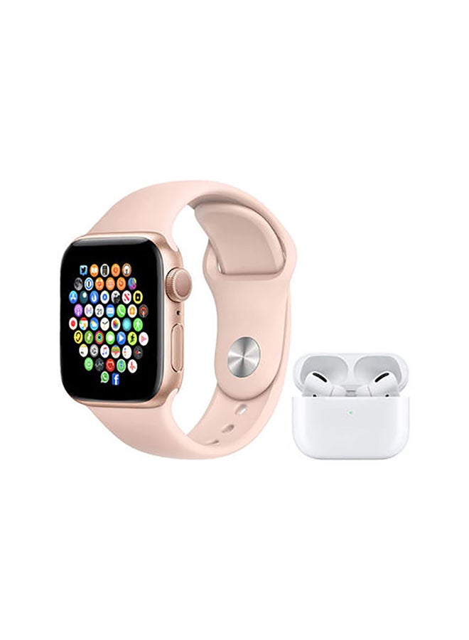 Black Tiger Smartwatch HW22 Pro With Health Fitness Tracker And Earbuds Pro Pink/White - Image 1