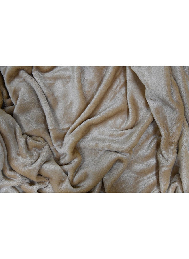 Blanket With Its Soft Textile Combination Gold 220X180cm - v1642075693/N48485760A_2