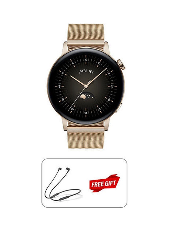 HUAWEI - HUAWEI WATCH GT 3 Milo-B19S Elegant Light Gold 42mm with Freelace Light Gold - Image 1