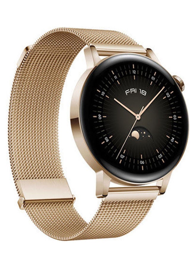 HUAWEI - HUAWEI WATCH GT 3 Milo-B19S Elegant Light Gold 42mm with Freelace Light Gold - Image 1