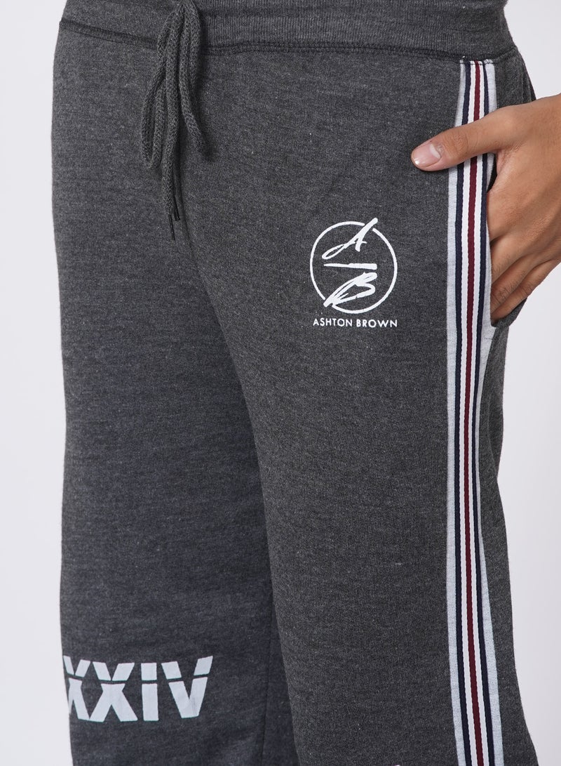 ASHTON BROWN Boys Casual Fashion Track Pants Dark Grey  - Image 3
