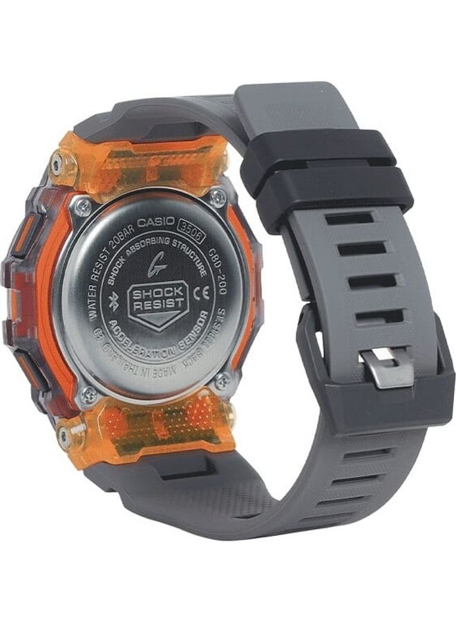 CASIO Men's G-Shock Men Black Dial Resin Band Digital Analog Watch GBD-200SM-1A5DR - Image 2