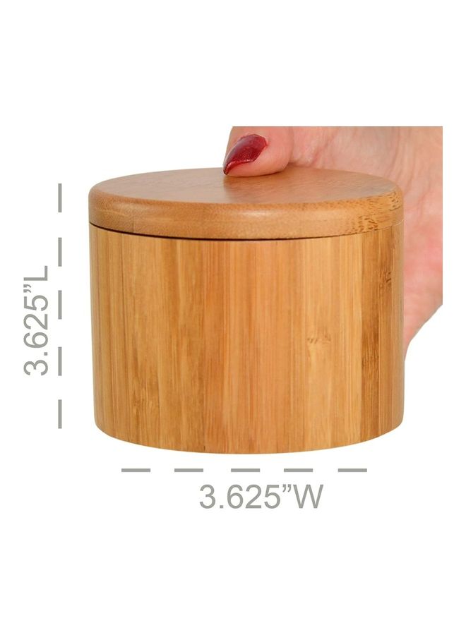 Salt And Sugar Storage Wooden Box Beige 3.6x3.6inch - Image 3