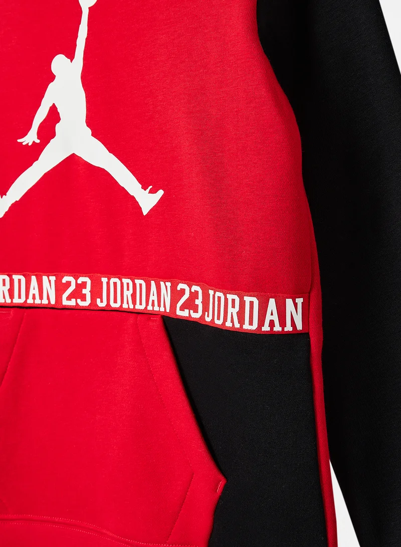 Jordan Boys Grail Colourblock Sweatshirt Red/Black