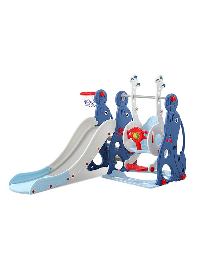 شيانغ يو مجموعة مكونة من أرجوحة وزلاقة متعددة الوظائف للأطفال حديثي المشي، مناسبة لممارسة الأنشطة في ساحة اللعب وفي الأماكن الداخلية والخارجية 180x155x118سم - Image 1