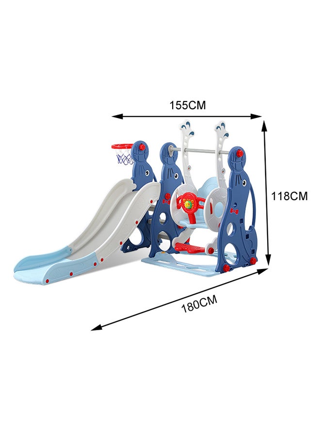 شيانغ يو مجموعة مكونة من أرجوحة وزلاقة متعددة الوظائف للأطفال حديثي المشي، مناسبة لممارسة الأنشطة في ساحة اللعب وفي الأماكن الداخلية والخارجية 180x155x118سم - Image 4