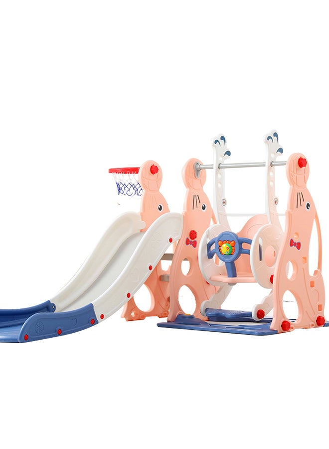 شيانغ يو طقم 3 في 1 مكون من زلاقة وأرجوحة للأطفا، وهو مناسب في الأماكن الداخلية والخارجية، ومصمم على شكل أسد البحر 180x155x118سم - Image 1