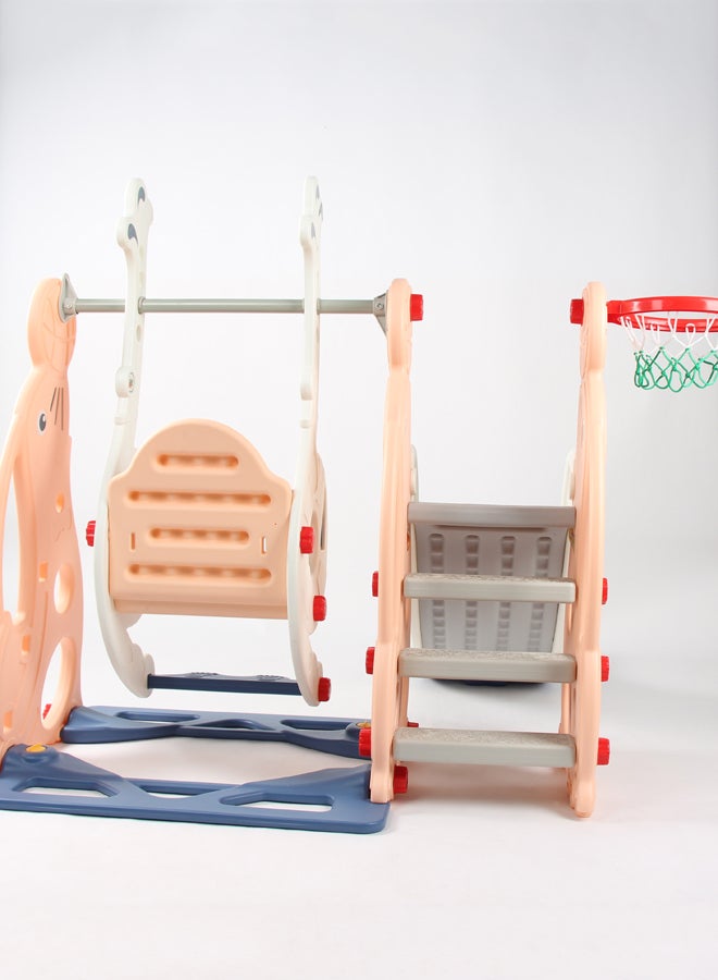 شيانغ يو طقم 3 في 1 مكون من زلاقة وأرجوحة للأطفا، وهو مناسب في الأماكن الداخلية والخارجية، ومصمم على شكل أسد البحر 180x155x118سم - Image 3