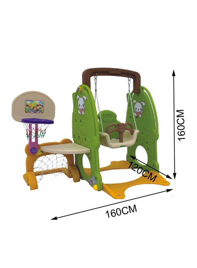 XIANGYU Indoor Plastic Kids Swing With Basketball Hoop And Football Goal 160x120x120cm  - Image 2
