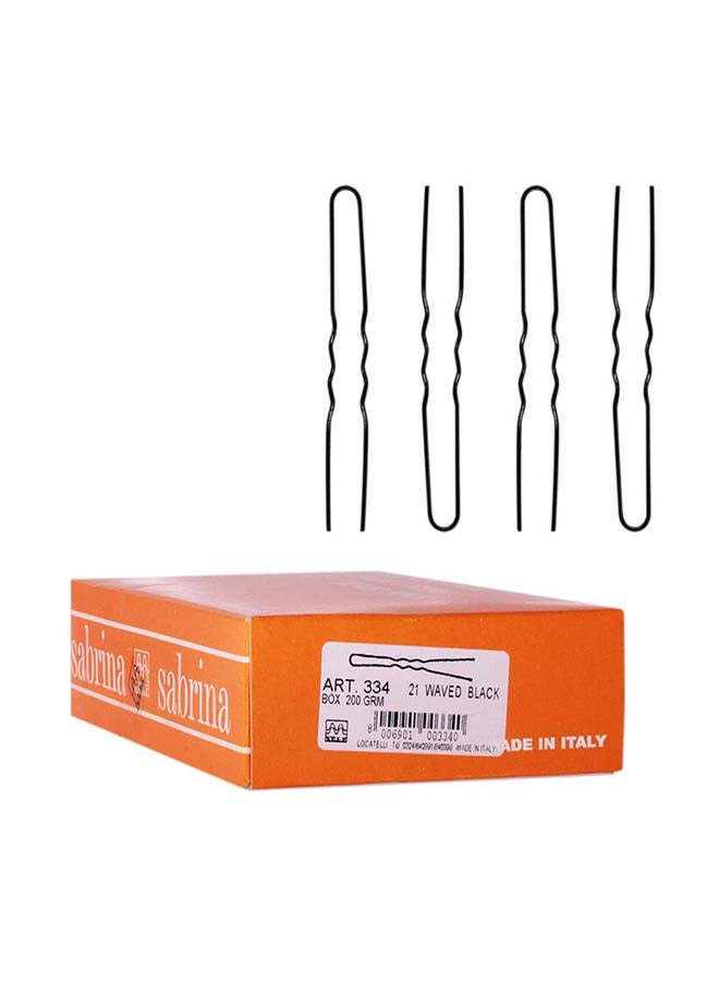 Locatelli - Hair Pin Invsble Comune N.21 Waved Black 200grams - Image 1