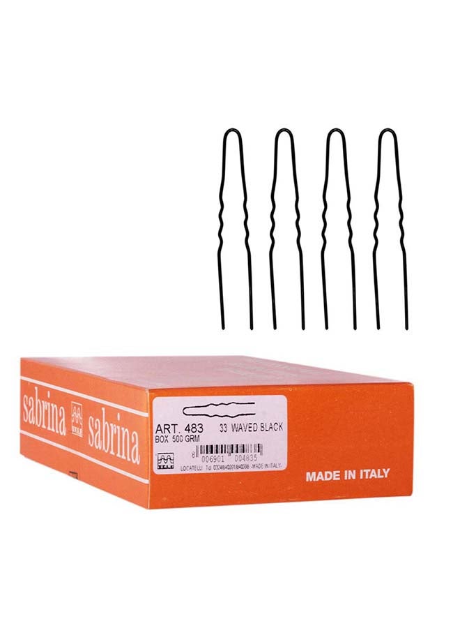 Locatelli - Hair Pin Comune N.33 Waved Black 500grams - Image 1