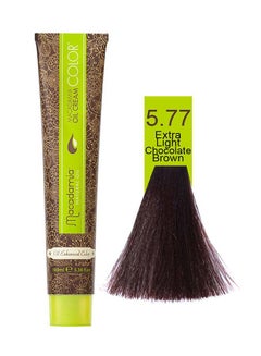 Macadamia Natural Cream Hair Colour 5.77 Extra Light Chocolate Brown 100ml 