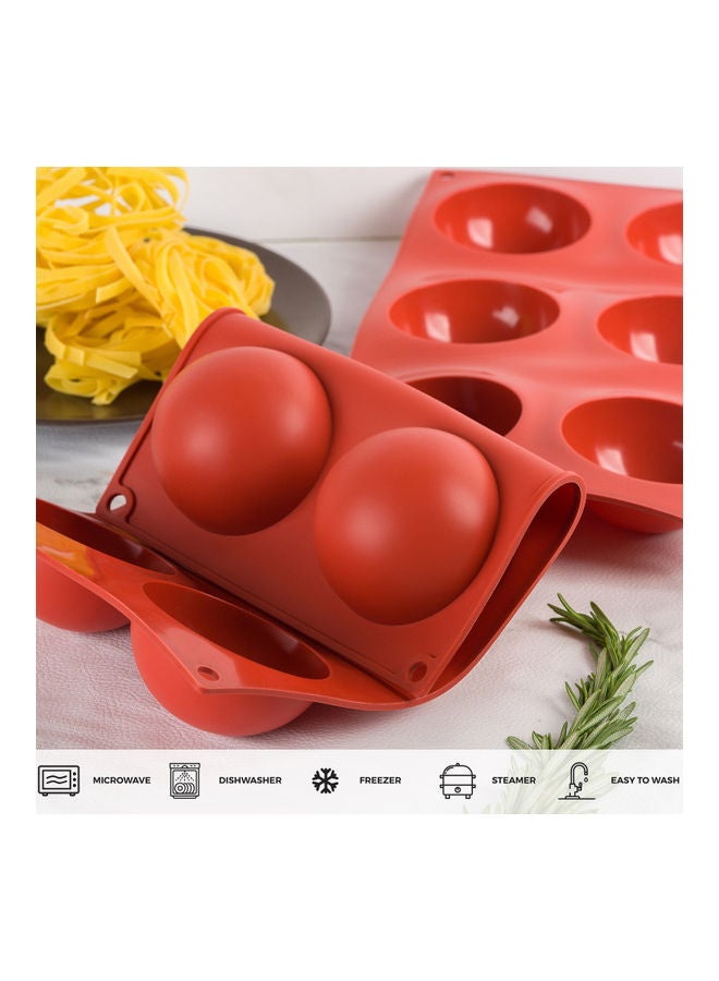 هوم بوكس 2-Piece 6-Scoop Insiya Mould Red 13.3 x 19.5cm - Image 1
