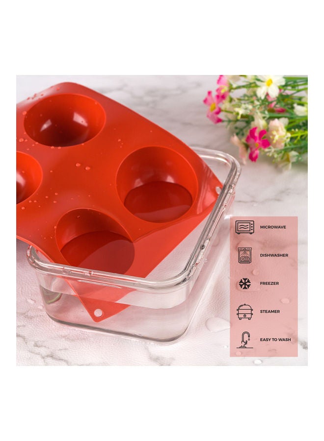 هوم بوكس 2-Piece 6-Scoop Insiya Mould Red 13.3 x 19.5cm - Image 4