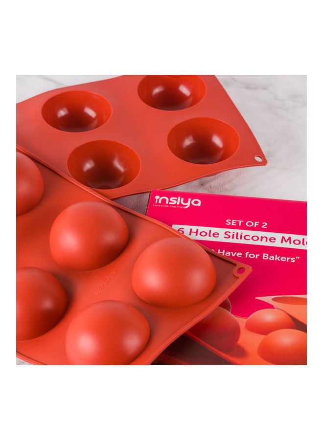 هوم بوكس 2-Piece 6-Scoop Insiya Mould Red 13.3 x 19.5cm - Image 5